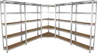 1 x półka narożna do przechowywania 90 cm i 4 x półka do przechowywania 90 cm w zestawie ze stalowej płyty MDF