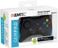 EMTEC Wireless Gamepad GEMPAD mit Halterung - Schwarz - für Android