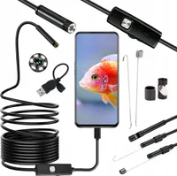 Endoskopkamera mit Licht 1080P HD mit Licht Wasserdichtes Ip67 Kein WLAN Erforderlich Inspektionskamera mit 6 LED Licht für Android (5m)