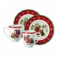Hutschenreuther Set 4-tlg. Happy Wintertime H. Wintertime Red 02488-727471-29213