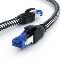 Primewire Patchkabel CAT 8 mit Baumwollummantelung - Gigabit Ethernet LAN Kabel - 40 Gbit/s - S/FTP PIMF Schirmung - Netzwerkkabel - 20m