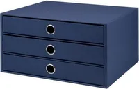 ROESSLER PAPIER  Schubladenbox 3er S.O.H.O  Navy A4 quer, 343x185x250mm