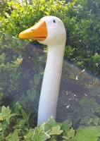 Gänsehals Gartenstecker Dekofigur Gartenfigur 35 cm hoch lustige Deko