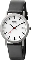 Boccia 3622-01 Herren-Armbanduhr, Titan-Gehäuse, Leder-Armband