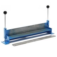 Wiltec Blechbiegemaschine 460 mm (18") Blechlänge, max. 90° Biegewinkel, Abkantbank zum Blech Abkanten aus Gusseisen in Blau und Grau