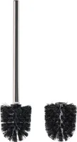 WC-Rundkopfbürste Edelstahl 2er-Pack schwarze Borste
