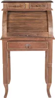 SIT Möbel Sekretär mit Rollladen | 4 Schubkästen | Teak-Holz natur | Platte kolonialfarbig | B 55 x T 41 x H 100 cm | 06253-34 | Serie SEADRIFT