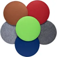 sunnypillow 4er Set Stuhlkissen aus Filz rund Ø 36cm | gemütliche Filzkissen für Bank und Stuhl | Indoor/Outdoor | Sitzkissen Sitzauflage | Grau
