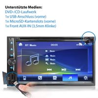 XOMAX XM-2DN6914 2DIN Navi Autoradio mit GPS, DVD, CD, SD, USB und BLUETOOTH