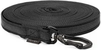 Mystique® Gummierte Schleppleine Robust ohne Handschlaufe 20mm schwarz 5m