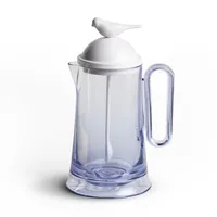 Wasserkrug 1,1 l Kunststoff Saftkrug Wasserkaraffe Karaffe mit Rührstab Weiß Neu