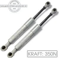 2X Gasdruckfeder 350N Ersatz für LIFT-O-MAT 195mm Gasfeder Gasdruckdämpfer Kesseböhmer Liftomat Küche Möbel