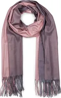 styleBREAKER Damen Schal mit 2-farbigem Farbverlauf und Fransen, warme Winter Stola mehrfarbig, Ombré Look 01017147