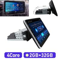 Eunavi 10,1'' Bildschirm Universal 1DIN Android 10 Autoradio Stereo Multimedia Video Player GPS Navigation WIFI RDS AM FM USB 1Din