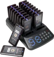 Retekess T115 Pager System, Kundenrufsystem, 99 Kanal Keypad Sender mit 18 Wiederaufladbare Pager in Bars Privatklinik Restaurant Hotel