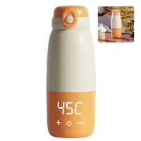 Flaschenwärmer, Babykostwärmer, Tragbarer Flaschenwärmer Baby für unterwegs, Drahtlos tragbar, 7000mAh, LED-Anzeige, Edelstahl 316, lebensmittelecht
