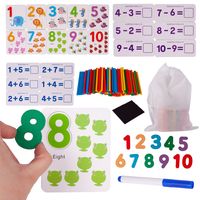 Zahlenspiel Mathe Spielzeug Lernspielzeug Geschenk für Kinder ab 3 Jahre 
