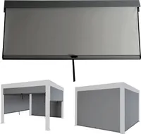 Seitenwand für Pergola MCW-L46, Pavillon Rollo Ersatzseitenwand, Stoff/Textil sturmfest 3x3m  anthrazit