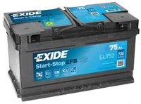 Exide EL752 Start-Stop EFB 12V 75Ah 730A Autobatterie inkl. 7,50€ Pfand