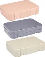 alpina box na oběd s přihrádkami - 21 x 15 x 4,5 cm - Barva překvapení: růžová, šedá nebo béžová - Lze mýt v myčce nádobí - Děti/dospělí - Vyjímatelná přihrádka - Plast