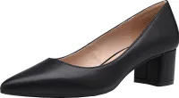 DREAM PAIRS Damen Pumps mit klobigem spitzer Blockabsatz und niedrigem Absatz,Size 41,Schwarz/Pu,DPU212