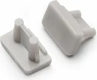 Endkappen 2er Set für Aufbauprofil mini Typ A Silber