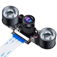 AZ-Delivery Module Raspberry Pi Kamera Nachtsicht Infrarot Kameramodul 5MP OV5647 Webcam Einstellbare Kamera Video 1080p für Raspberry Pi Modell 2B 2B + 3B 3B + 4B