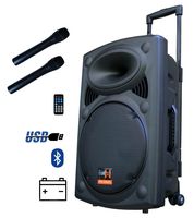 E-Lektron EL30-M 700W Mobile PA Sound Anlage Akku-MP3-USB-SD inkl. Funkmikrofone Soundsystem - EL812660