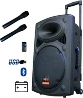 E-Lektron EL30-M 700W Mobile PA Sound Anlage Akku-MP3-USB-SD inkl. Funkmikrofone Soundsystem - EL812660