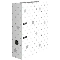 HERMA 7193 Teczka z motywem gwiazd biała z gwiazdami 7.0 cm(S)