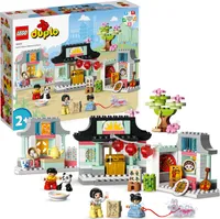 LEGO 10411 DUPLO Town Lerne etwas über die chinesische Kultur, Lernspielzeug für Kleinkinder ab 2 Jahren, mit Figuren, Spielzeug-Panda und Steinen