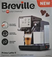 Breville VCF108X PrimaLatte II Kaffee- und Espressomaschine, für Kaffeepulver oder Pads geeignet, 19 Bar,  Integrierter automatischer Milchschäumer - Schwarz/Silber