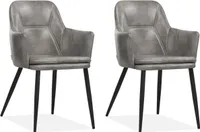 Venz Stuhl, Farbe Hellgrau (Set mit 2 Stühlen)