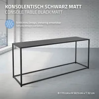 ML-Design konferenčný stolík s priemyselným dizajnom, 115x32x50,5 cm, čierny, z kovu