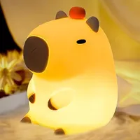 LED Nachtlicht Silikon Birne Touch Nachtlampe USB-Aufladbar mit Timer,Kawaii,süßes Schlaflicht Kinderzimmer Schlafhilfe Stilllicht, Kinder Geschenk