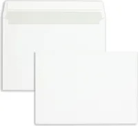500 Briefumschläge Weiß 162x229 mm (DIN C5) mit Haftklebung