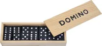 KIK Dřevěné domino rodinná hra + krabice KX5111