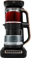 Karaca Tea Maker Robotea Pro 4 w 1 Rozmawiający automatyczny czajnik do herbaty i zaparzacz do kawy z filtrem 2500 W, czarna miedź