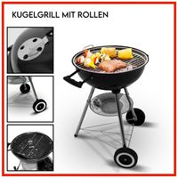 Rundgrill Standgrill Grillwagen BBQ Grill Kugelgrill mit Rollen 47 cm Feuerschale