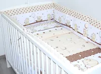 PRIMAWELA Nestchen 420 cm Bettumrandung Babybett Baby Kinder Nest Kopfumrandung 1. SWEET Bärchen Braun