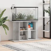 vidaXL Akvarijní stojan Betonová šedá 100x40x60 cm Dřevěný materiál