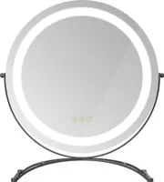EMKE 360° otočné zrkadlo na líčenie s LED osvetlením, studené biele, neutrálne a teplé svetlo Hollywoodske zrkadlo, stojace zrkadlo na líčenie s inteligentným dotykom, nastaviteľným jasom a pamäťovou funkciou