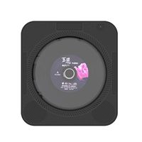 YHS-08C Tragbarer CD-Player Wandmontierbarer CD-Musik-Player Bluetooth-Fernbedienung FM-Radio HiFi-Lautsprecher mit 3,5-mm-USB-LED-Bildschirm