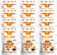 High-Fiber Chips Mango-Chili Style 12 x 25 g Beutel, sättigender Ballaststoff Snack, Omega-3, vegan und glutenfrei
