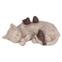 Dekofigur Hauskatze schlafend Stubentiger Katze lebensecht Murli Tierdeko  #4529 