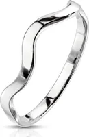 Damen Ring Edelstahl Welle Herren Stapelring Bandring Autiga® silber 49 - Ø 15,70 mm