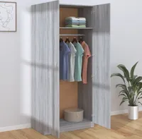 vidaXL Kleiderschrank Grau Sonoma 90x52x200 cm Holzwerkstoff