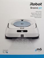 IRobot Braava jet m6 m6134 Robot na mokré mopovanie, štvorcový, biely/modrý