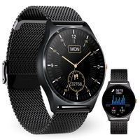 XCOAST QIN, Herren Smartwatch, 1,3" (40mm) AMOLED Display, Puls, Blutdruck, Blutsauerstoff, Schwarz