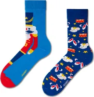 WEIHNACHTEN Herrensocken "Nussknacker", Größe 41-46, bunte Socken mit lustigem Muster